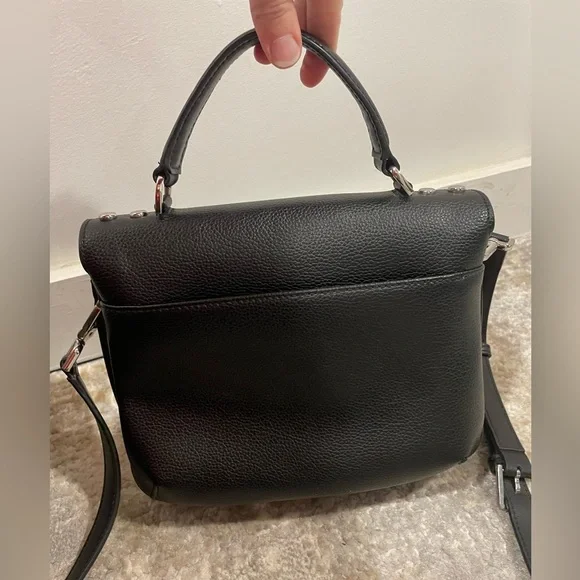 Calvin Klein Top Handle Small Crossbody Purse Handbag Black Bag - Picture 4 of 15